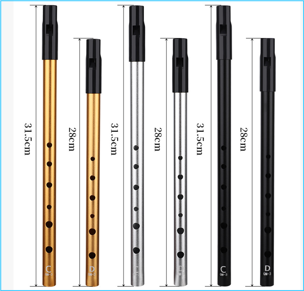 Musical Instrument Irish - 本格的なアイリッシュ・ウィスル・フルート C/Dキー・ティン・ペニー・ウィスル（6穴）完璧な伝統的なアイリッシュ音楽楽器