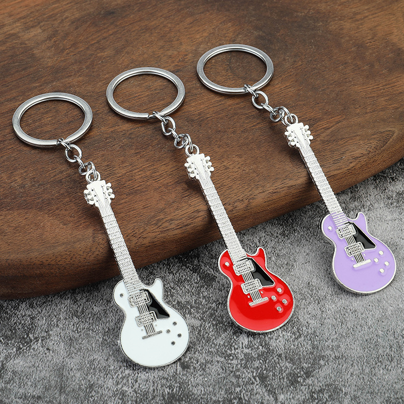 Musical Instrument Gif - クリエイティブ楽器ペンダントイベントギフトバッグペンダントメタルラッカーギターキーホルダー