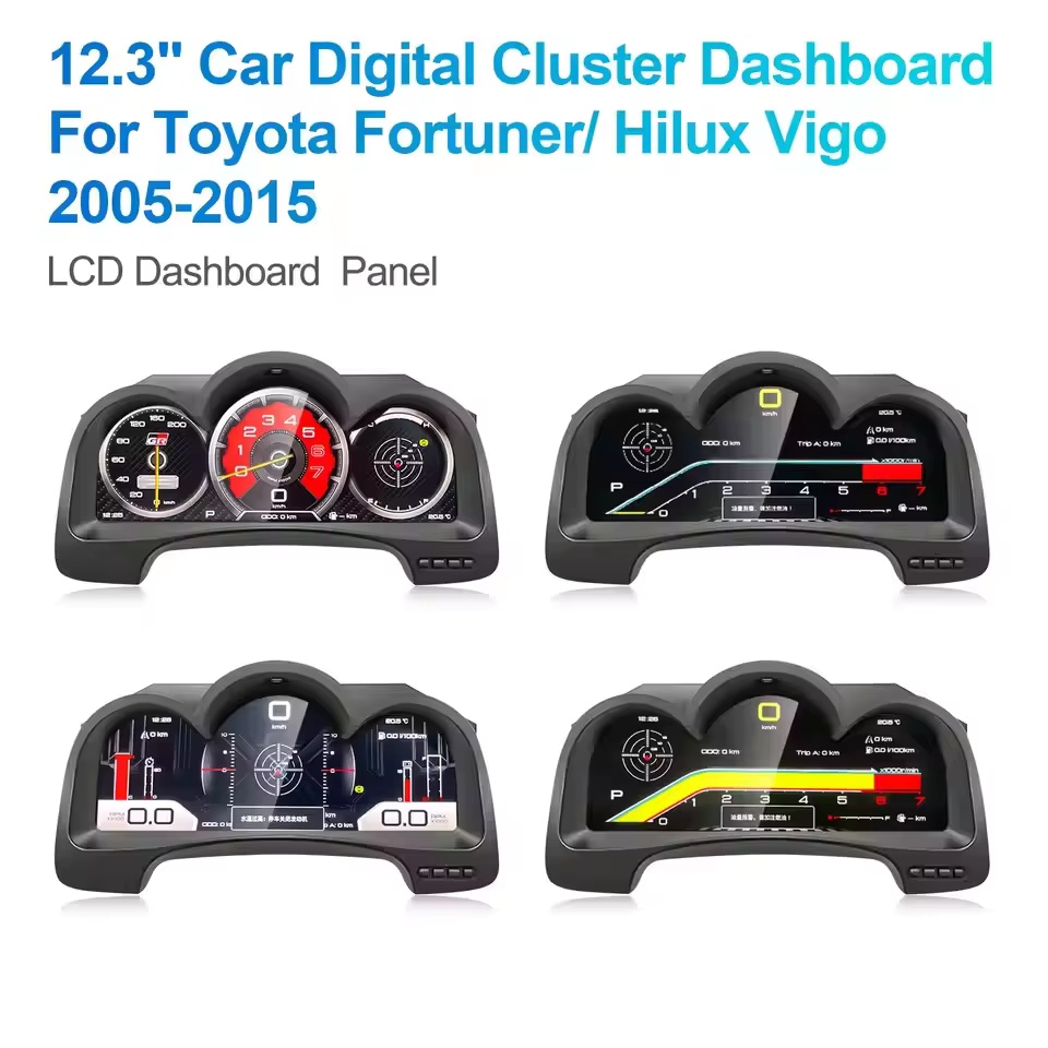 Musical Instrument Irish - 12.3インチデジタルクラスター トヨタ フォーチュナー/ハイラックス 2005-2015 ダッシュボード バーチャルコックピット