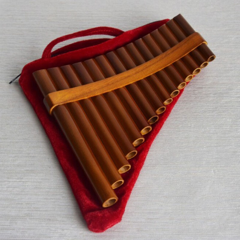 Musical Instrument I Play - 15 パイプ竹製パンフルート C/G キー初心者用パンドリメロディー演奏用パンドリメロディー プロフェッショナルパフォーマンス用パンドリメロディー 伝統的な民族楽器