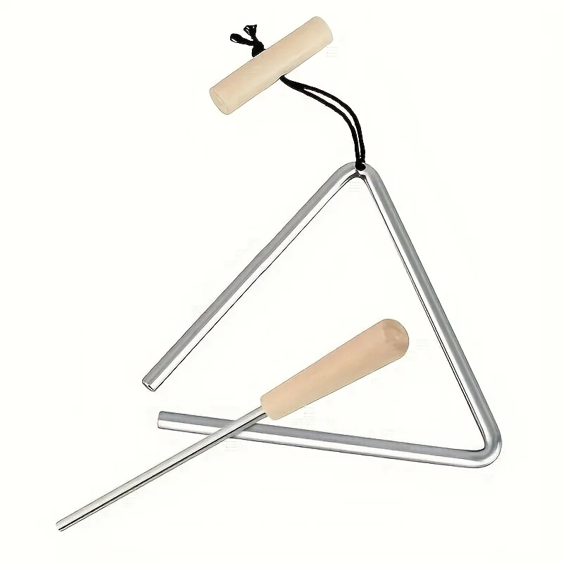 Triangle Beater Music - 1pc プロフェッショナルトライアングル楽器セット、ビーター付き楽しいパーカッション音楽ツール | 音楽演奏のためのハンドヘルドデザイン