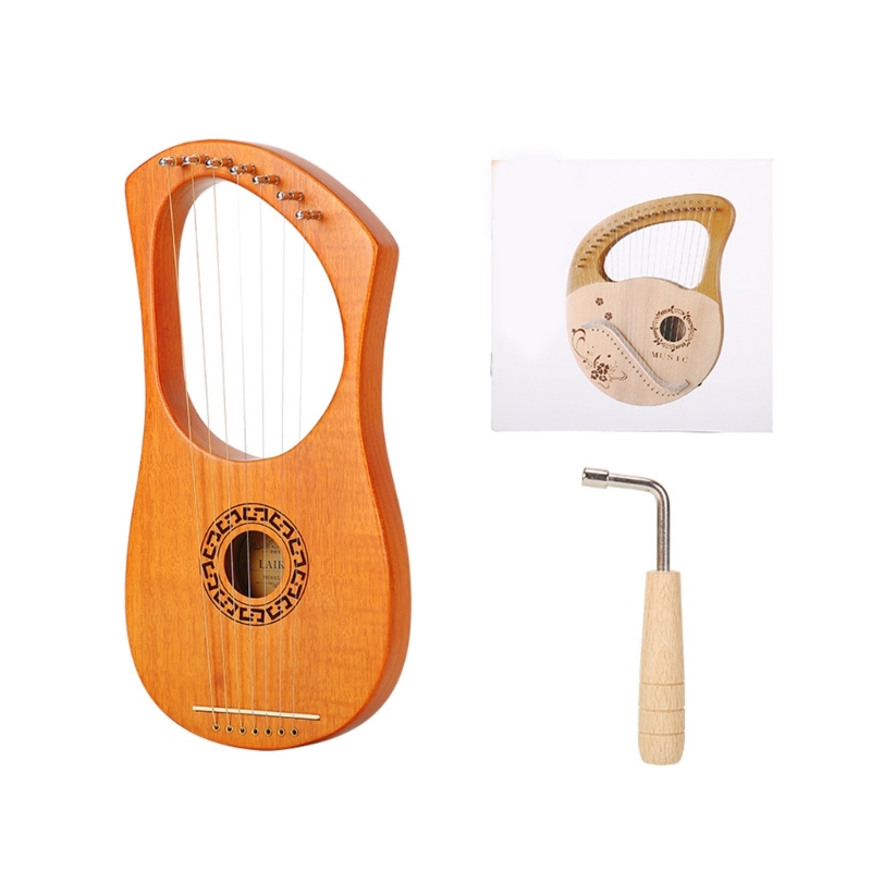 Musical Instrument Groups - 多目的 7 弦竪琴ハープ楽器耐久性のある木製ビルド音楽練習グループ活動に最適