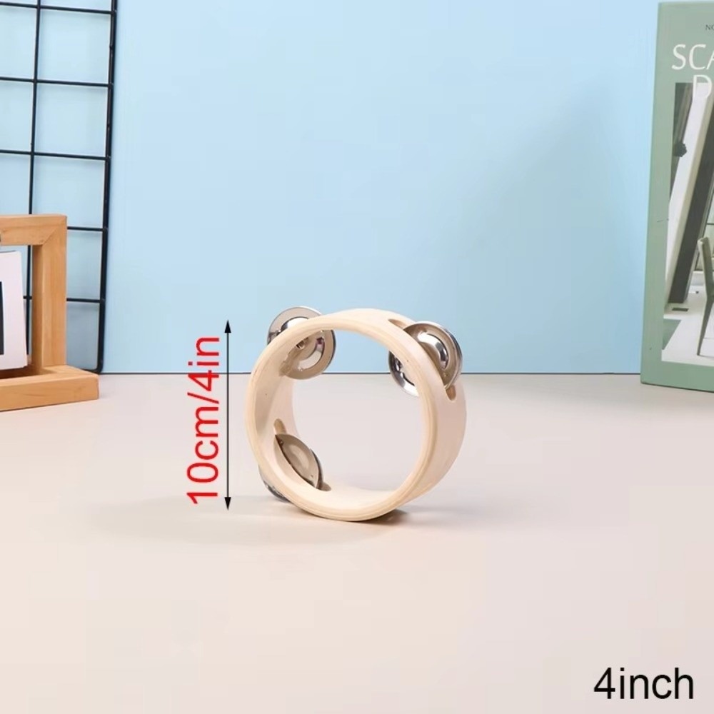 Musical Instrument Chimes - 新しい4/6/7/8/10インチハンドドラム、シングルローオルフ楽器、木製タンバリン、木製リング、手回しベル、教育用