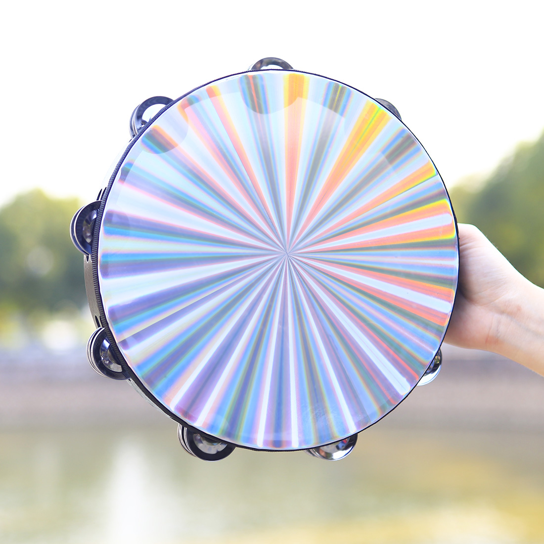 Tubourineハンドクランクドラム、ステンレス鋼、ダブル - Musical Instrument Gif のレビューと価格