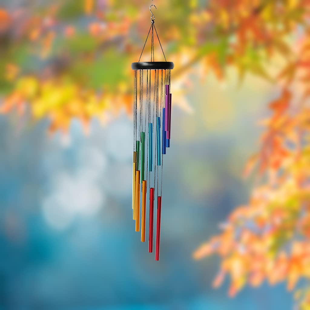 12本のチューブとベルを備えた美しく心地よい音楽的な風鈴 - - Wind Chime Tubular のレビューと価格