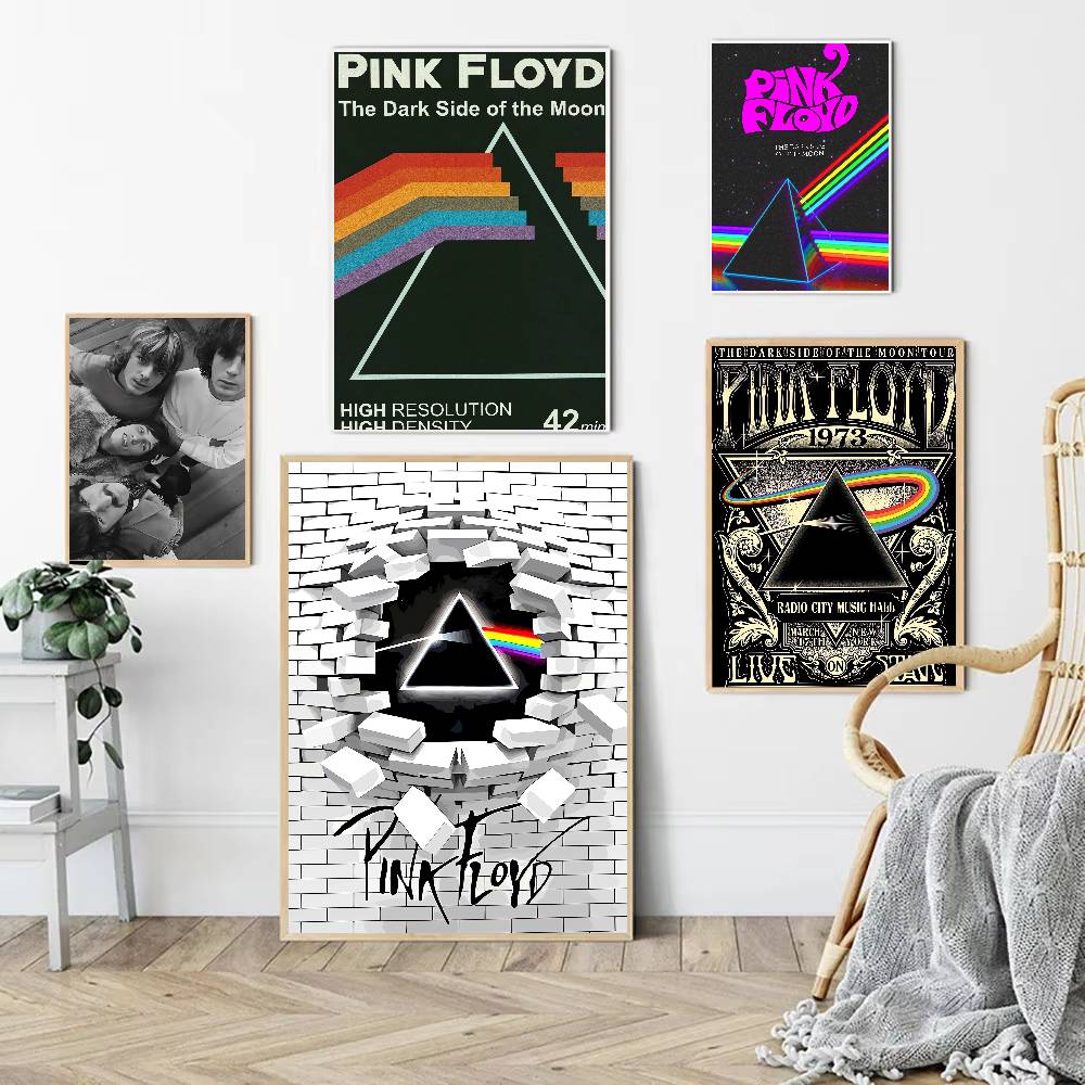 ロックバンドピンクフロイドアニメポスター壁アートホームバーカ - Musical Instrument Poster のレビューと価格