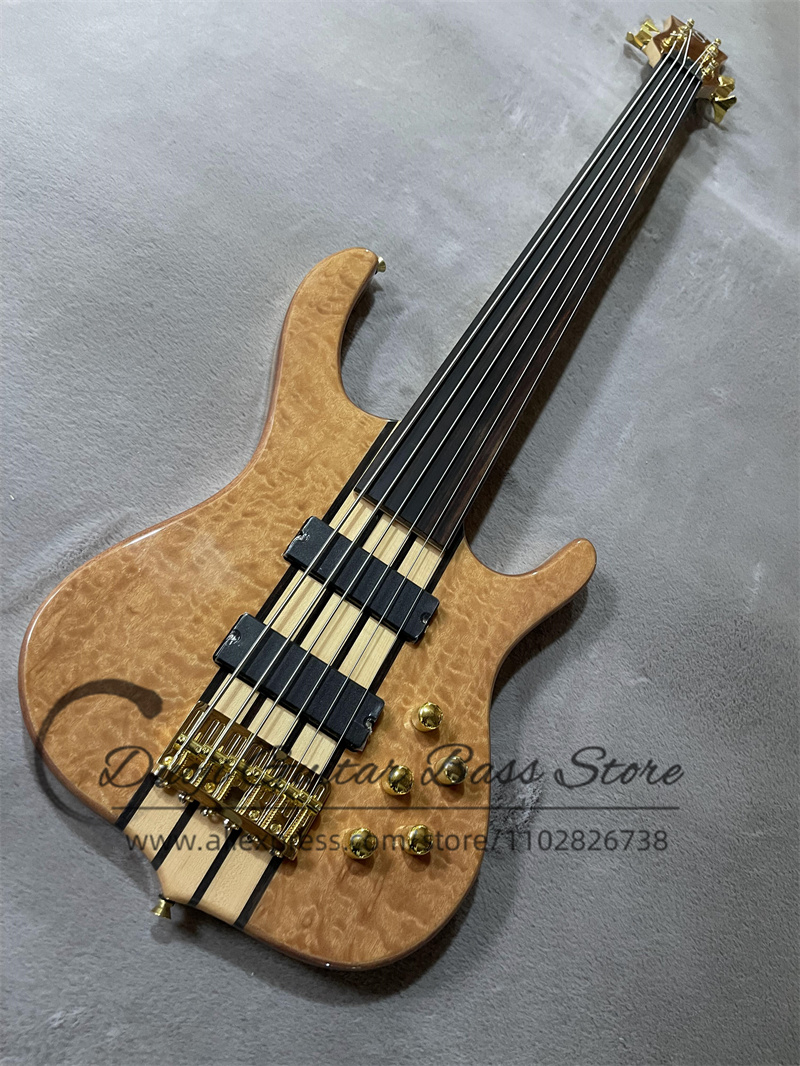 6弦ベースギター フレットレスベース スキルテッドメイプルト - Bass Guitar Fretless のレビューと価格