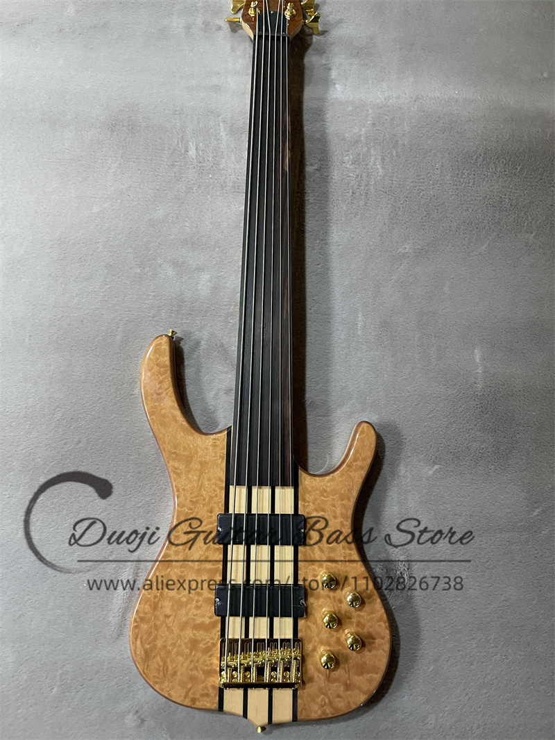 6弦ベースギター フレットレスベース スキルテッドメイプルト - Bass Guitar Fretless のレビューと価格