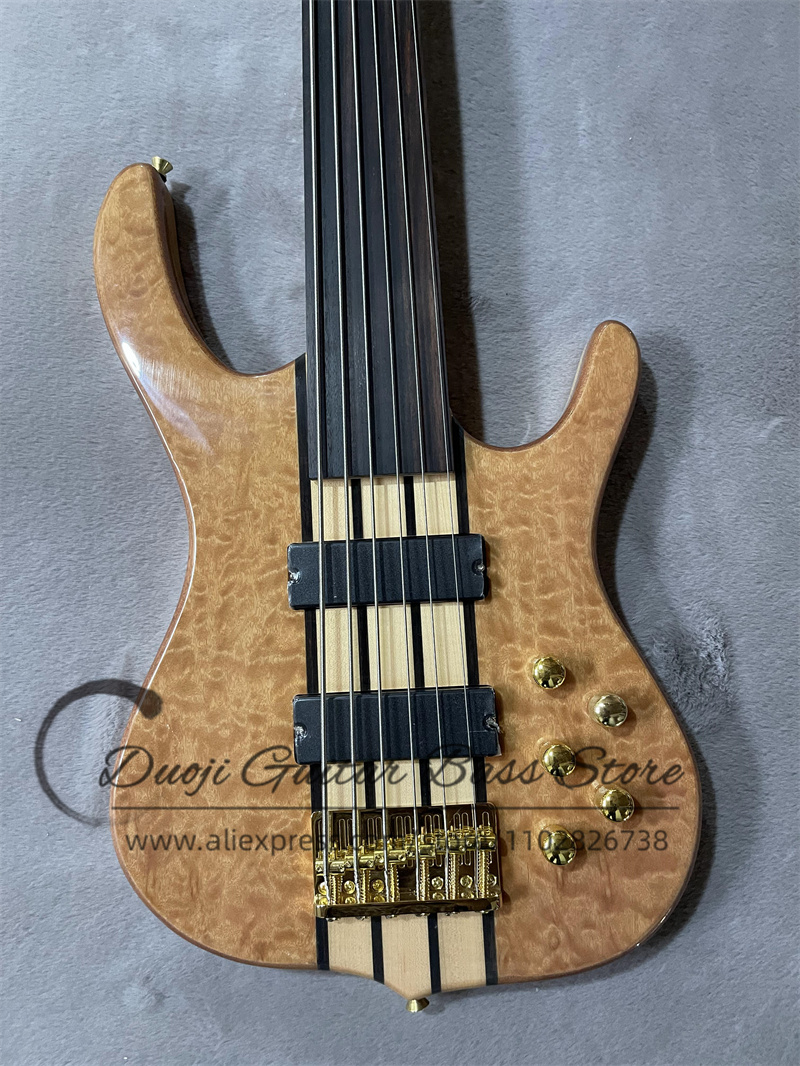6弦ベースギター フレットレスベース スキルテッドメイプルト - Bass Guitar Fretless のレビューと価格