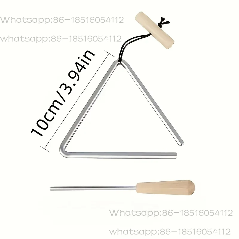 1pc プロフェッショナル三角楽器セット、ビーター付きの楽し - Triangle Beater Music のレビューと価格