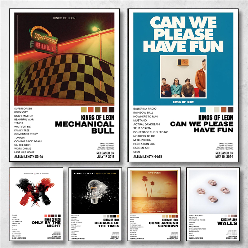 アメリカのロックバンド K-Kings of Leon ポス - Musical Instrument Poster のレビューと価格