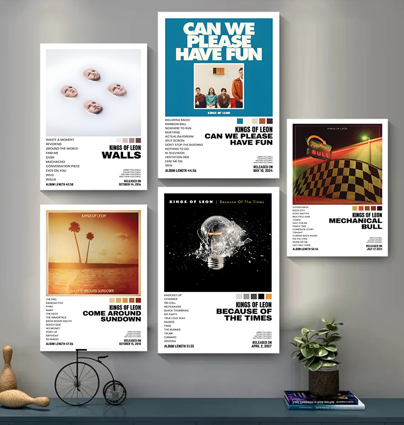 アメリカのロックバンド K-Kings of Leon ポス - Musical Instrument Poster のレビューと価格