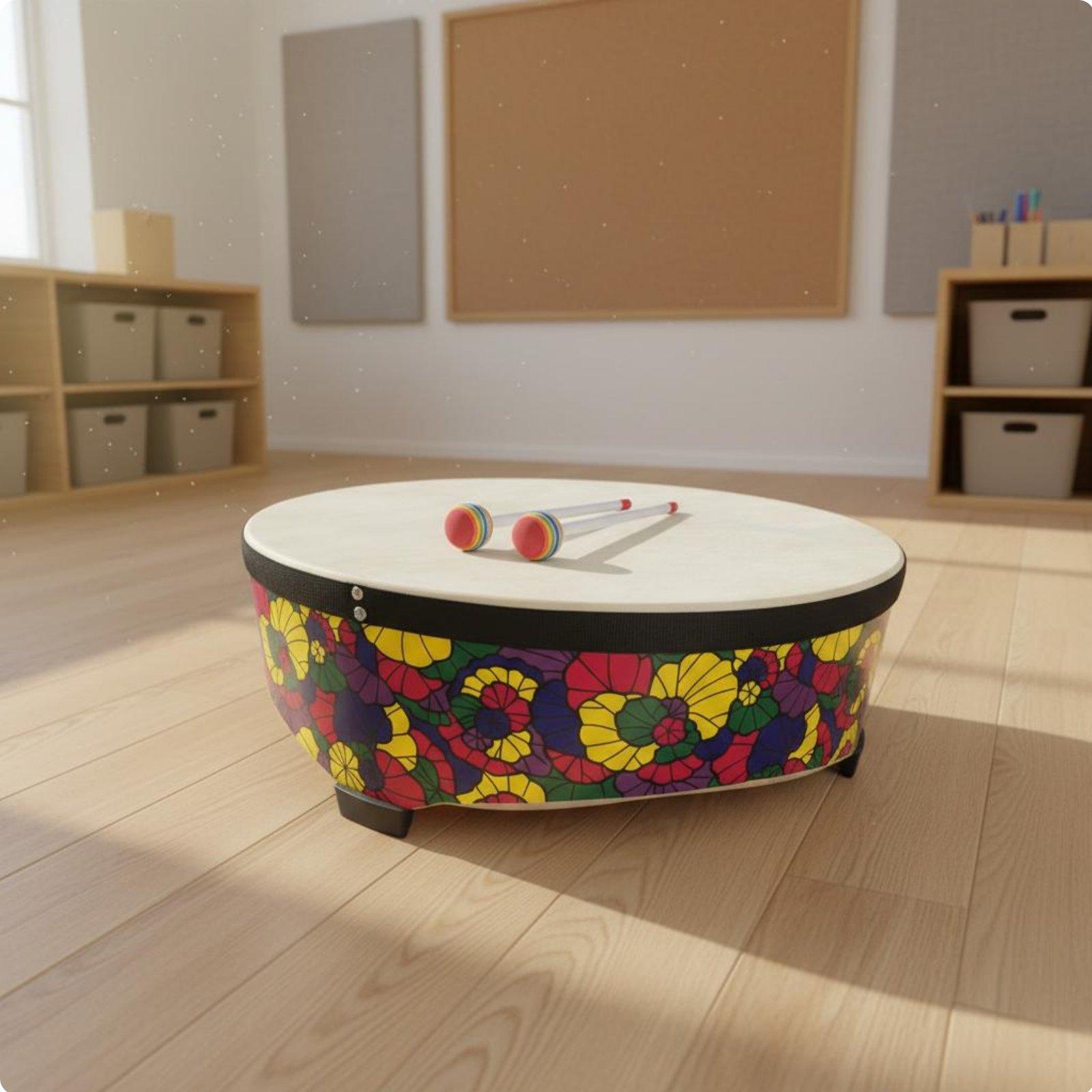 22インチ木製キッズフロアドラム早期音楽教育用打楽器、グルー - Musical Instrument Groups のレビューと価格