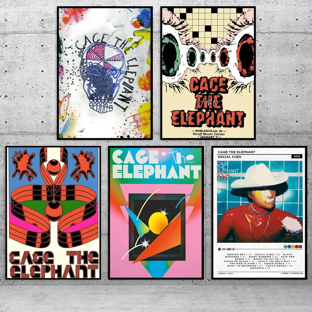 ポップ ロック バンド ケージ ザ エレファント ポスター  - Musical Instrument Poster のレビューと価格