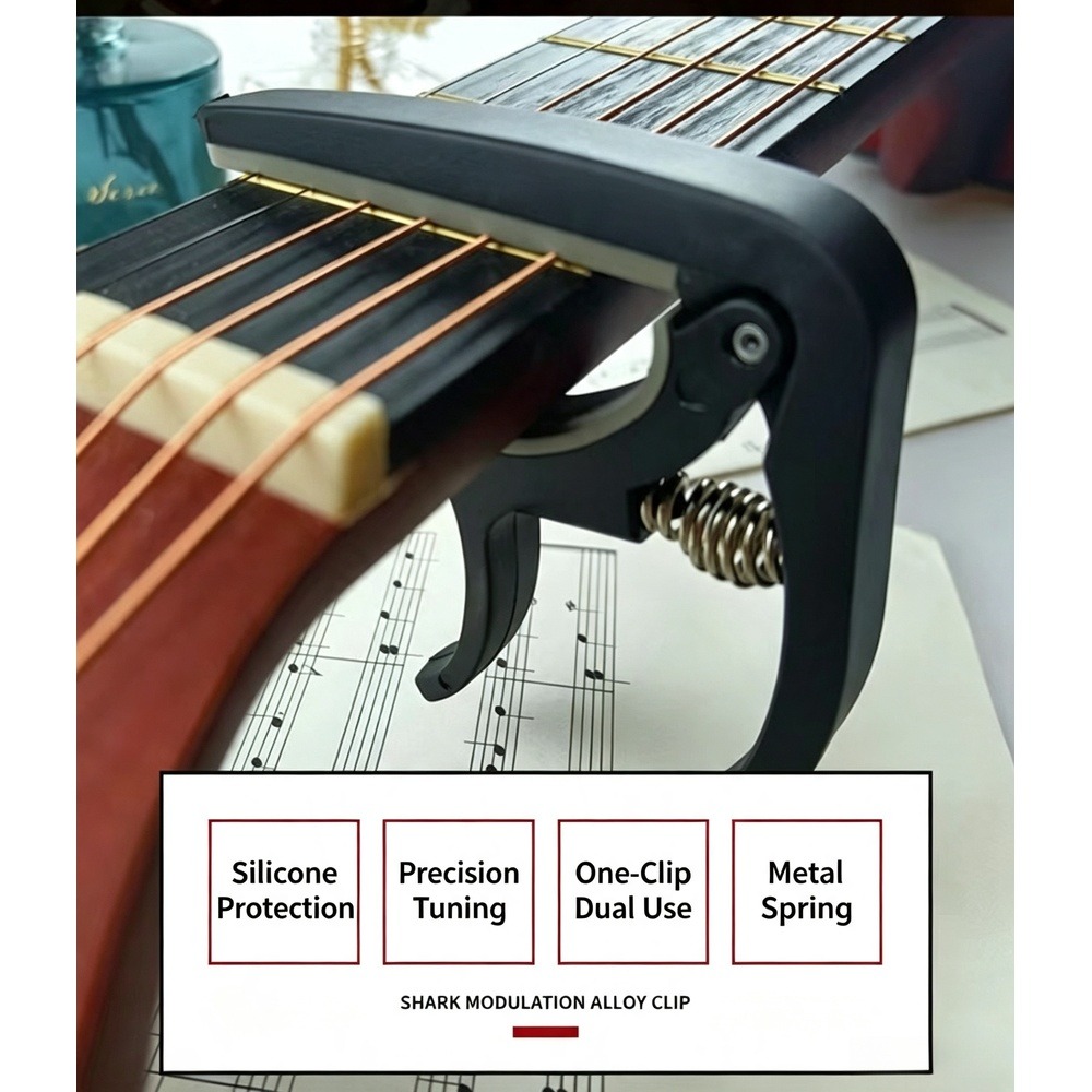 2 in 1 ギターカポ（ブリッジピンプーラー付き）、ABS - Musical Instruments Easy のレビューと価格