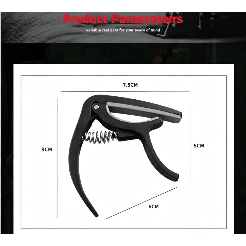 2 in 1 ギターカポ（ブリッジピンプーラー付き）、ABS - Musical Instruments Easy のレビューと価格