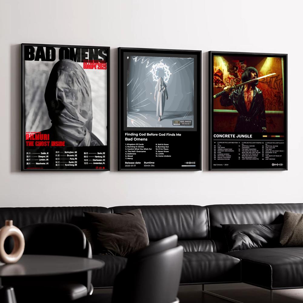 ロックバンドアルバム B-Bad Omens ポスター装飾ス - Musical Instrument Poster のレビューと価格