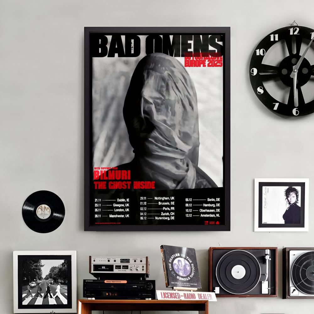 ロックバンドアルバム B-Bad Omens ポスター装飾ス - Musical Instrument Poster のレビューと価格