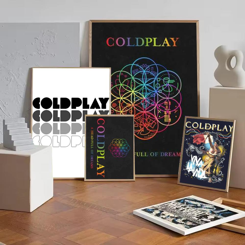 オルタナティブロック音楽 C-Coldplay バンドロゴポ - Musical Instrument Poster のレビューと価格