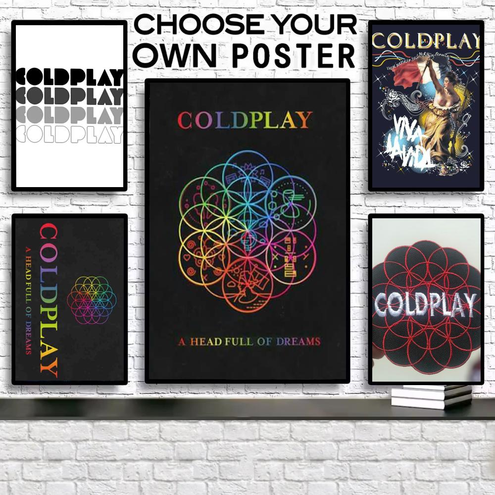 オルタナティブロック音楽 C-Coldplay バンドロゴポ - Musical Instrument Poster のレビューと価格