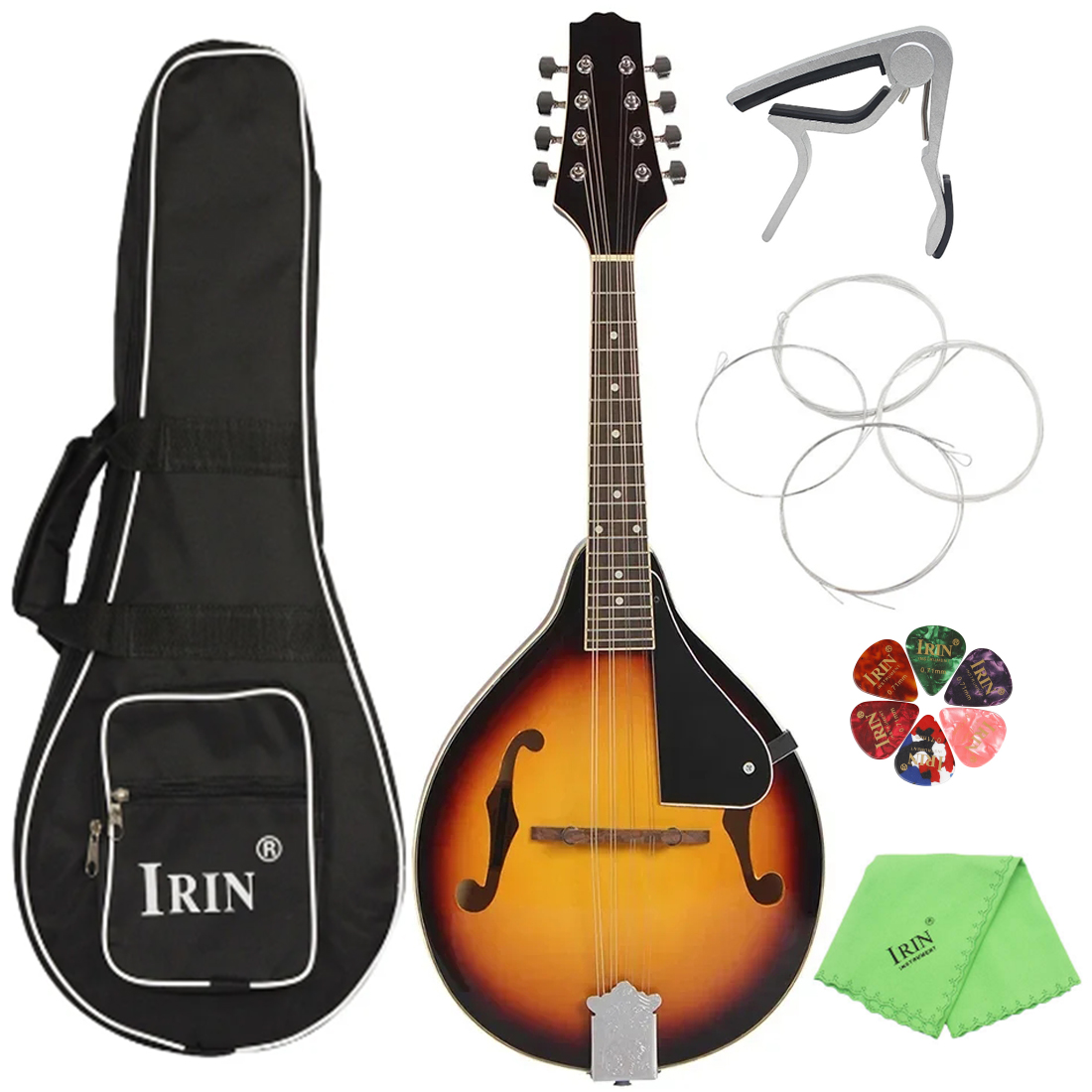 IRIN サンセット 8弦バスウッドエボニーマンドリンセット - Musical Instrument Mandolin のレビューと価格