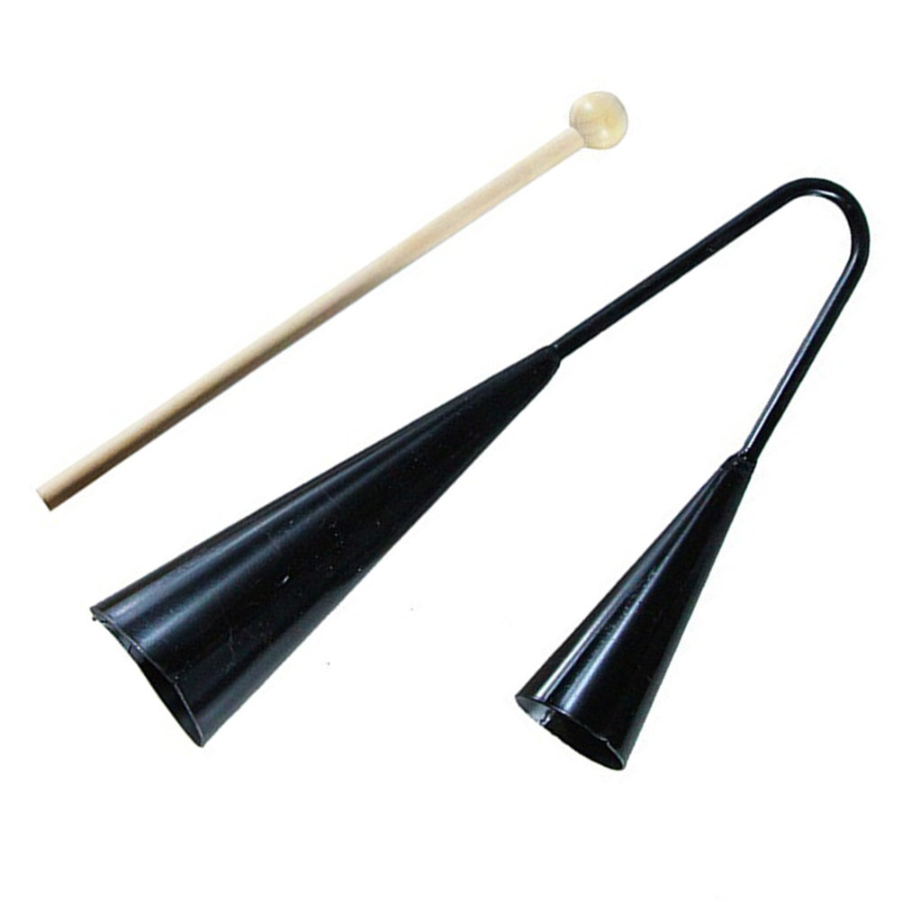 金属製の幼児教育用アゴゴベル、黒色、伝統的な小型の二音階楽器 - Musical Instrument Agogo のレビューと価格