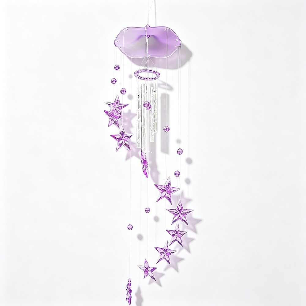 金属管風鈴 クリエイティブデザイン バウヒニア型金属管風鈴  - Wind Chime Tubular のレビューと価格