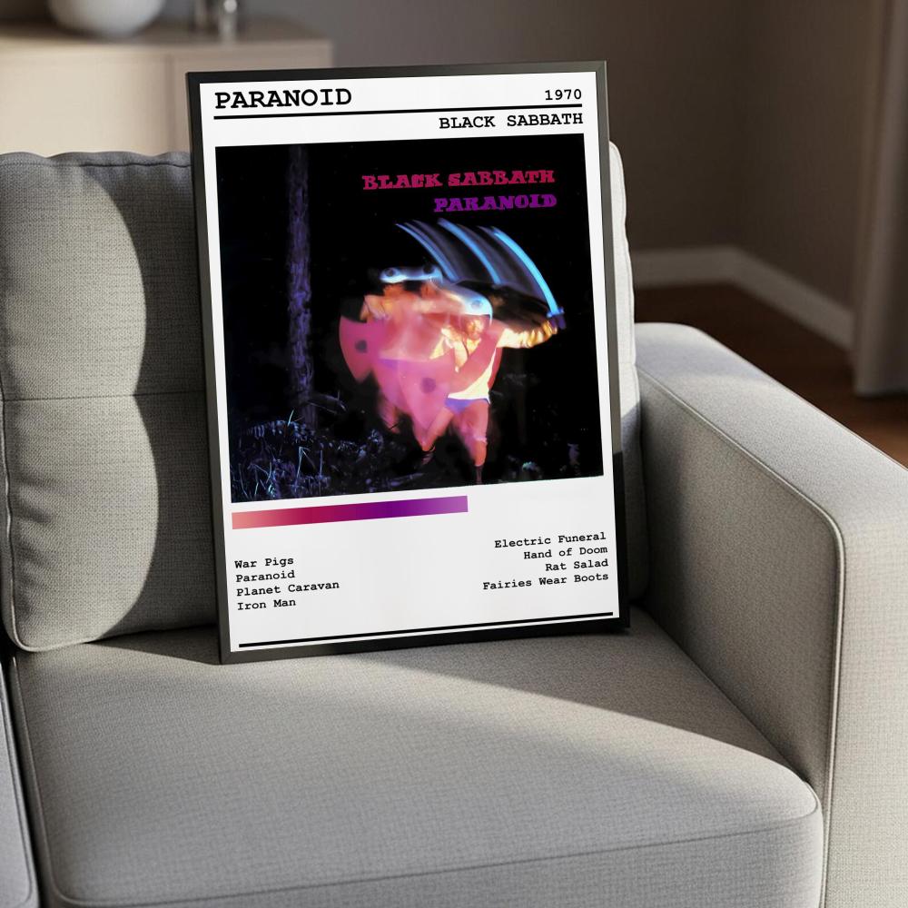 ロックバンド B-ブラックサバス絵画書道モダンキャンバスポス - Musical Instrument Poster のレビューと価格