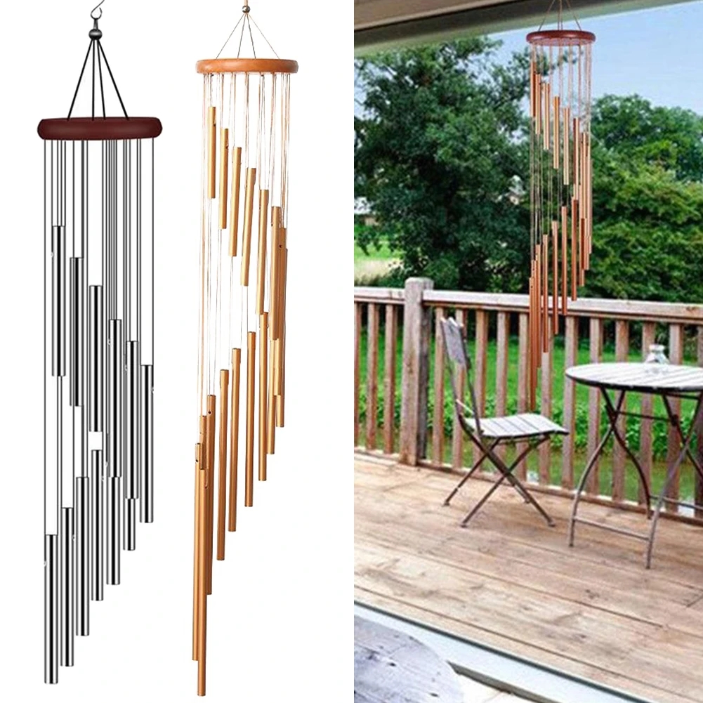 1ピース12チューブアルミ合金風チャイムフック付きゴールド/ - Wind Chime Tubular のレビューと価格