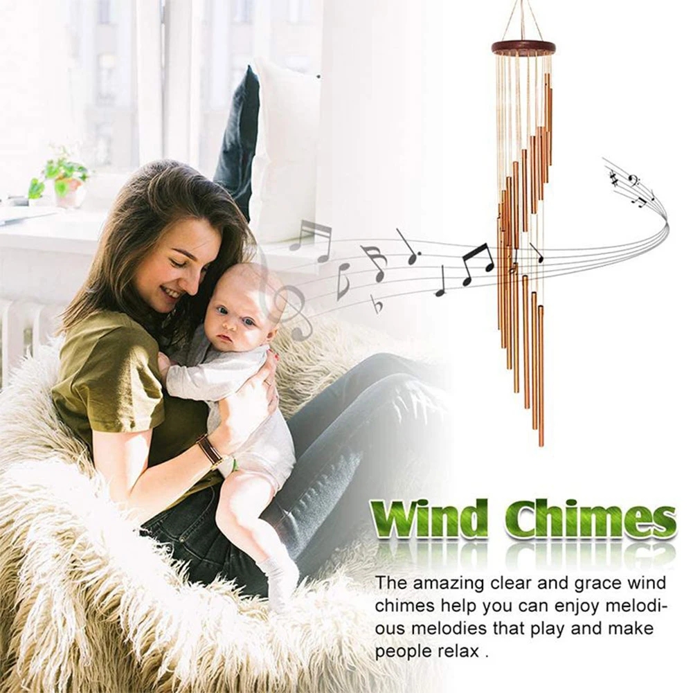 1ピース12チューブアルミ合金風チャイムフック付きゴールド/ - Wind Chime Tubular のレビューと価格