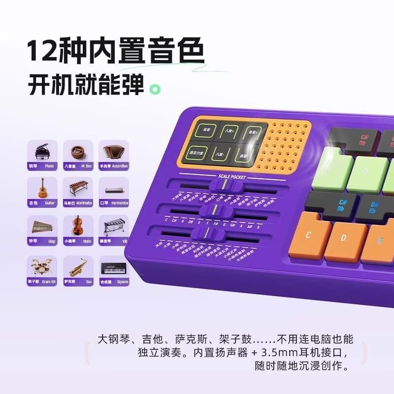 シニド・スケール・ポケット・ミュージックキーボード 電子ピア - Musical Instrument I Play のレビューと価格